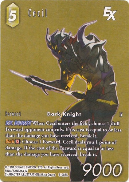 Cecil EX - 5-086L (Full Art), Deck Exclusive Cards 5-086L