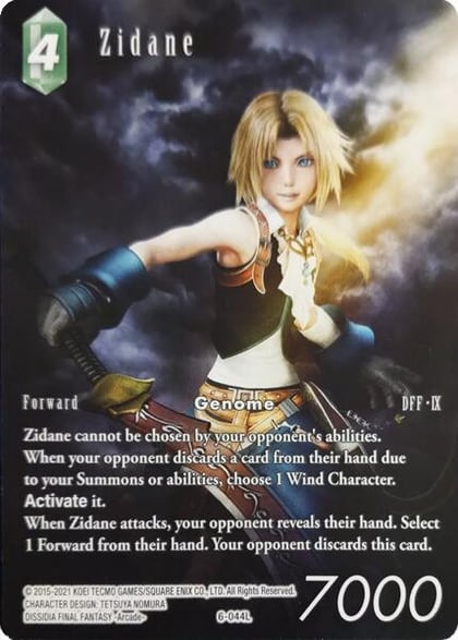 Zidane - 6-044L (Full Art), Deck Exclusive Cards 6-044L