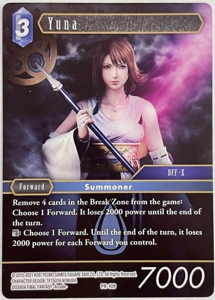 Yuna, Deck Exclusive Cards PR-109