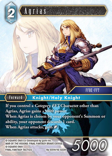 Agrias, Legacy Collection Re-031H/16-023H