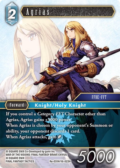 Agrias, Legacy Collection Re-031H/16-023H