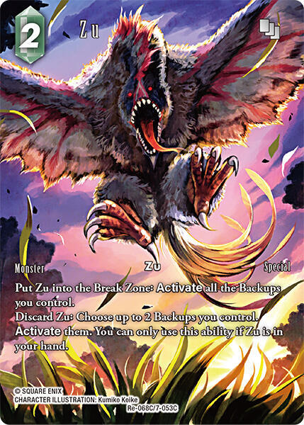 Zu (Full Art), Legacy Collection Re-068C/7-053C