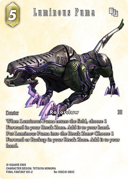Luminous Puma (Full Art), Legacy Collection Re-106C/8-080C