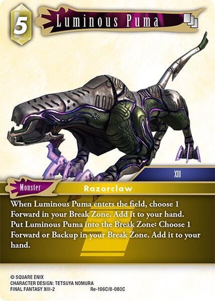 Luminous Puma, Legacy Collection Re-106C/8-080C