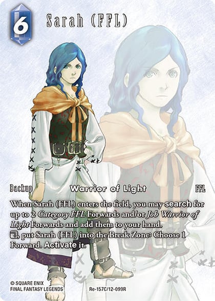 Sarah (FFL) (Full Art), Legacy Collection Re-157C/12-099R