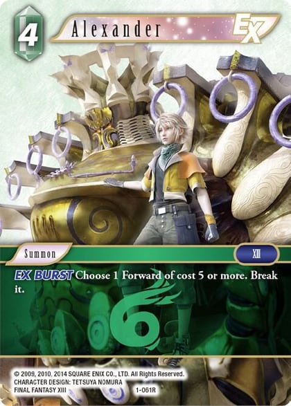 Alexander EX, Opus I 1-061R