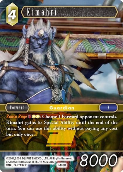 Kimahri (Hero), Opus I 1-102H