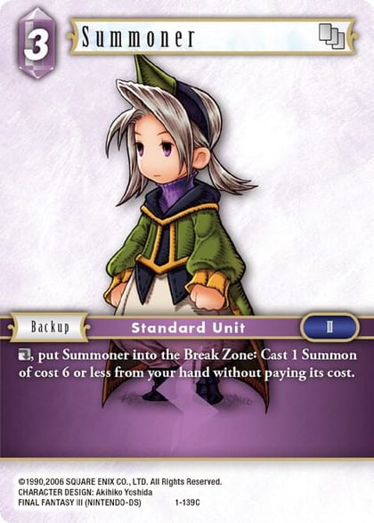 Summoner (Luneth), Opus I 1-139C