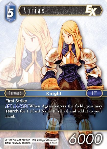 Agrias EX, Opus I 1-151R