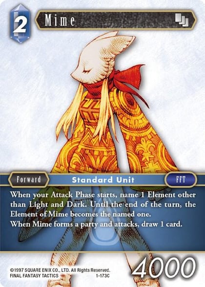 Mime (Female Unit), Opus I 1-173C