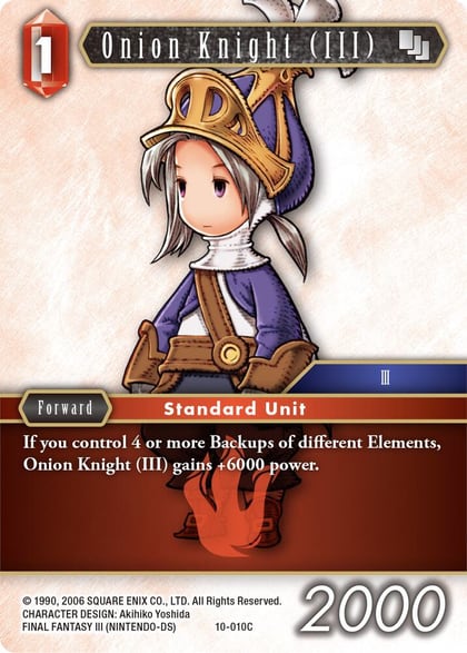 Onion Knight (III) - 10-010C (Luneth), Opus X 10-010C