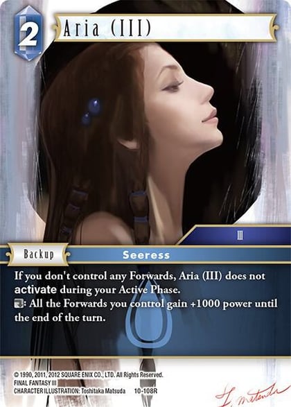Aria (III), Opus X 10-108R