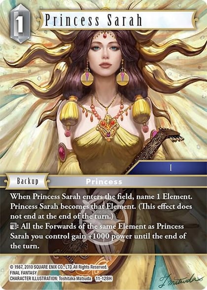 Princess Sarah, Opus XI 11-128H