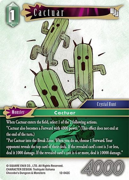Cactuar, Opus XII 12-042C