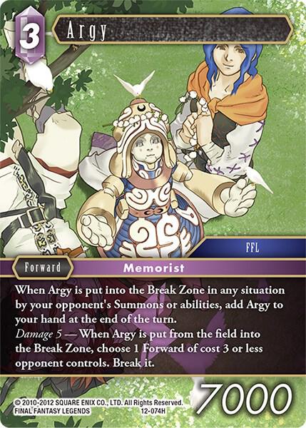 Argy, Opus XII 12-074H