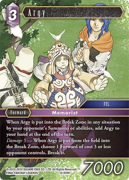 Argy, Opus XII 12-074H