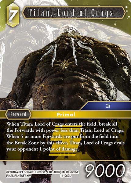 Titan, Lord of Crags, Opus XIV: Crystal Abyss 14-062L