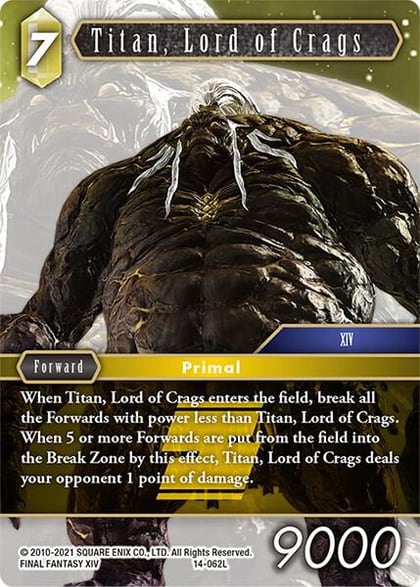 Titan, Lord of Crags, Opus XIV: Crystal Abyss 14-062L