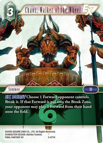 Chaos, Walker of the Wheel EX, Opus III 3-071H