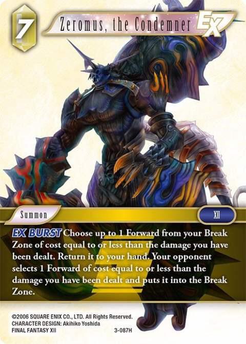 Zeromus, the Condemner EX, Opus III 3-087H