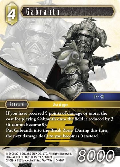 Gabranth, Opus V 5-078R
