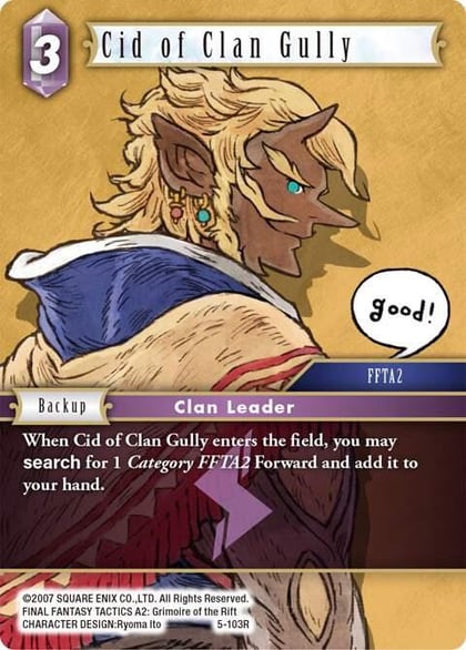 Cid of Clan Gully, Opus V 5-103R
