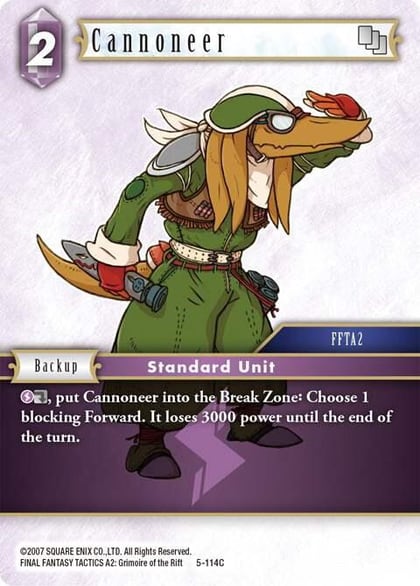 Cannoneer, Opus V 5-114C