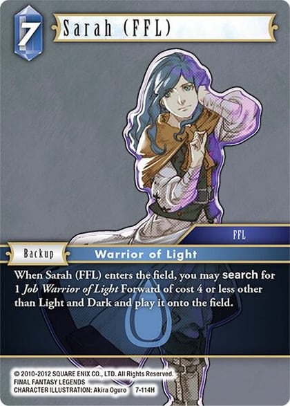 Sarah (FFL), Opus VII 7-114H