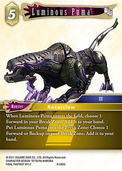 Luminous Puma, Opus VIII 8-080C