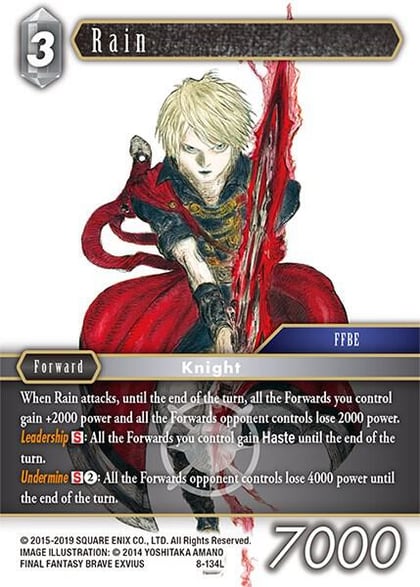 Rain (Legend), Opus VIII 8-134L