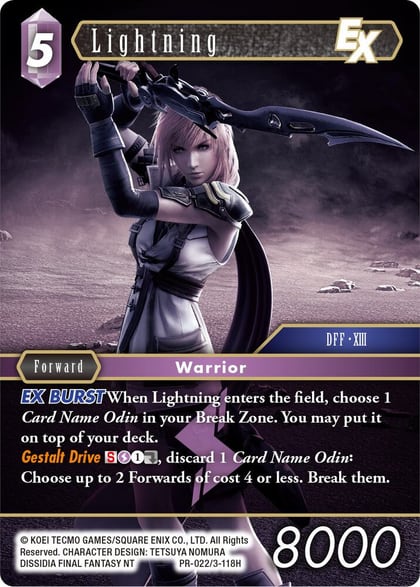 Lightning EX, FF: Promo Cards PR-022/3-118H