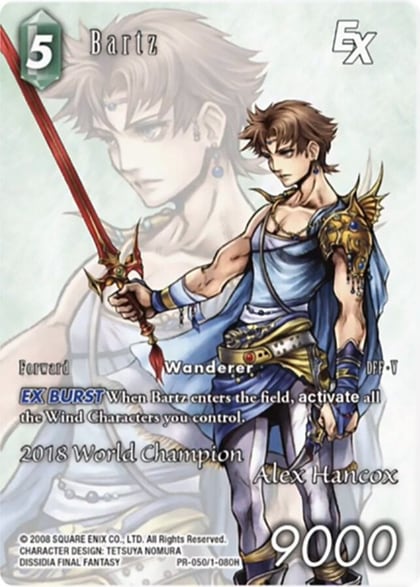 Bartz EX (2018 World Champion), FF: Promo Cards PR-050/1-080H