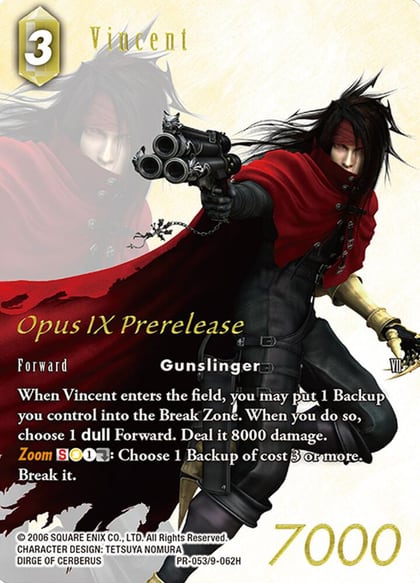 Vincent (Prerelease Promo), FF: Promo Cards PR-053/9-062H