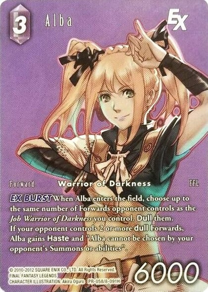 Alba EX (Full Art), FF: Promo Cards PR-058/8-091H