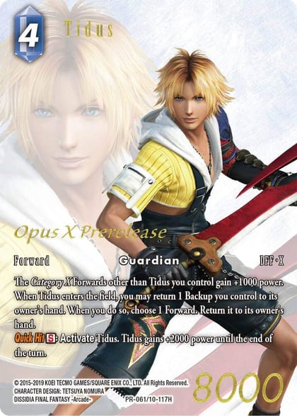 Tidus (Prerelease Promo), FF: Promo Cards PR-061/10-117H