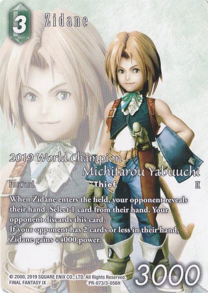 Zidane (2019 World Champion), FF: Promo Cards PR-073/3-056H