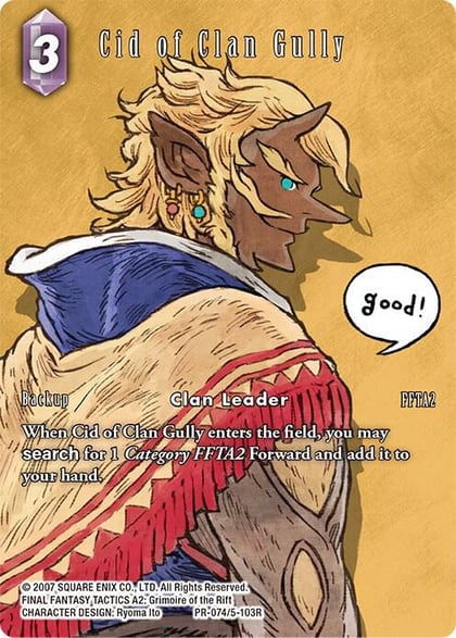 Cid of Clan Gully, FF: Promo Cards PR-074/5-103R