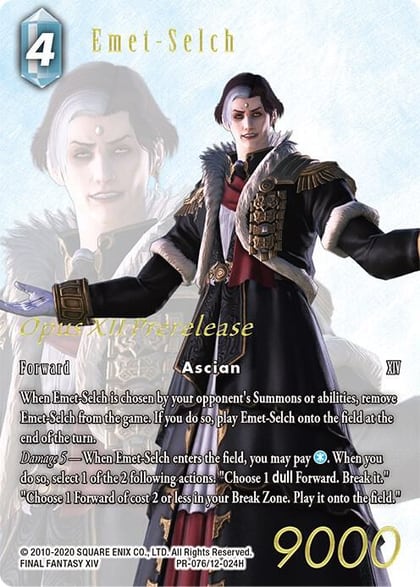 Emet-Selch (Prerelease Promo), FF: Promo Cards PR-076/12-024H