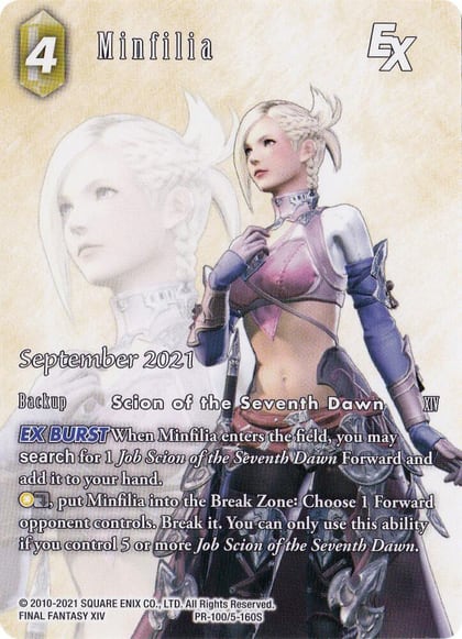 Minfilia EX (September 2021), FF: Promo Cards PR-100/5-160S