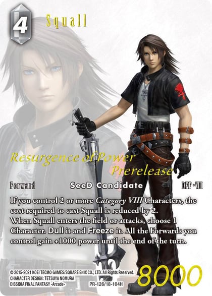 Squall (Prerelease Promo), FF: Promo Cards PR-126/18-104H