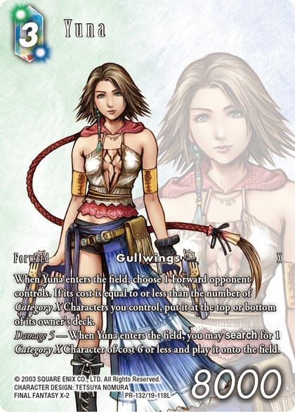 Yuna (From Nightmares Buy A Box Promo), FF: Promo Cards PR-132/19-118L