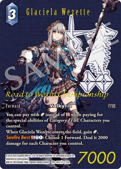 Glaciela Wezette, FF: Promo Cards PR-141