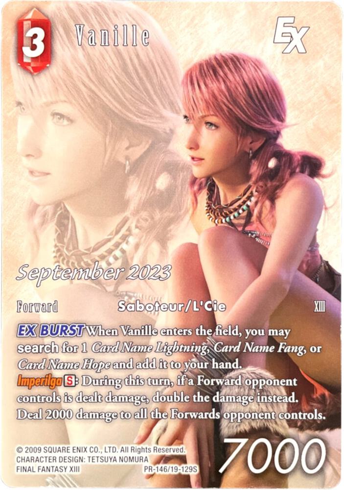 Vanille EX, FF: Promo Cards PR-146/19-129S