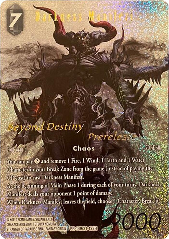 Darkness Manifest (Prerelease Promo), FF: Promo Cards PR-149/21-123H