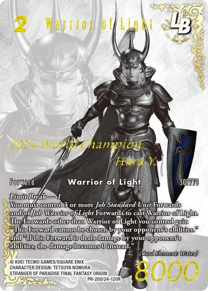 Warrior of Light LB (PR-200/24-120R) (Gold), FF: Promo Cards PR-200/24-120R
