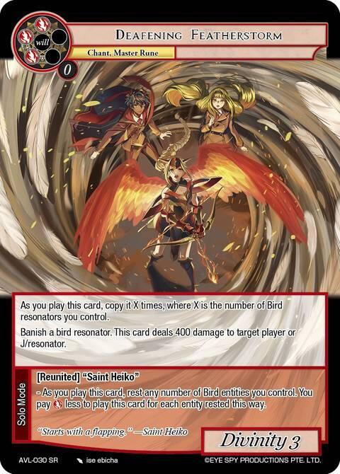 Deafening Featherstorm, Attack on Velmardia AVL-030 SR