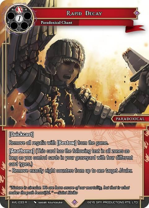 Rapid Decay, Attack on Velmardia AVL-033 R
