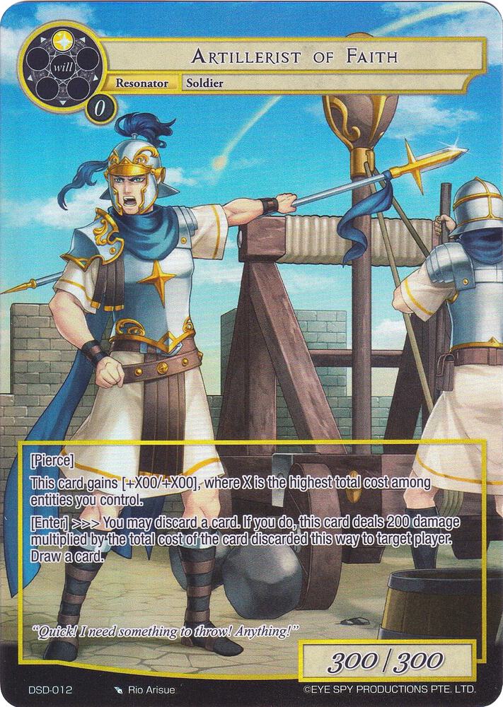 Artillerist of Faith (Full Art), Starter Deck: Villains DSD-012