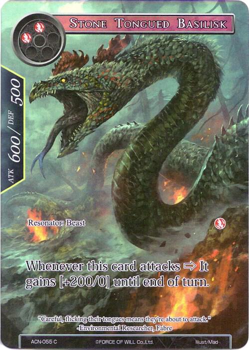 Stone Tongued Basilisk (Full Art), Ancient Nights ACN-055