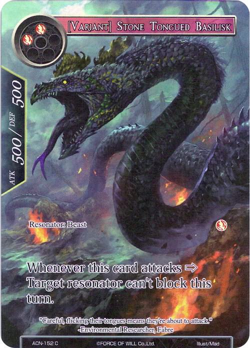 [Variant] Stone Tongued Basilisk (Full Art), Ancient Nights ACN-152